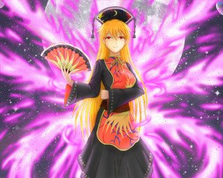 Sailor woman fan purple stars - full free wallpaper