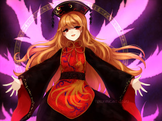 Woman red dress black hat 2 - luminous free wallpaper