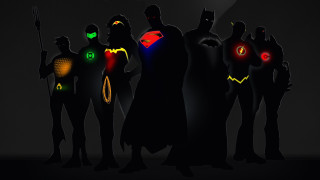 Costumed group glowing eyes capes - their face free wallpaper