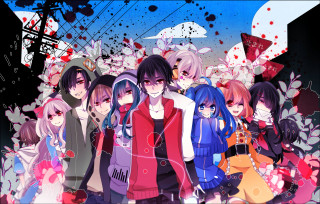 Anime girls blue sky clouds 15 - toyism free wallpaper