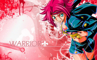 Pink hair girl gun red - anime art free wallpaper