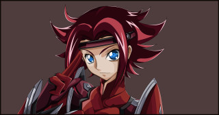 Cartoon character red hair blue 3 - blue eyes holding free wallpaper