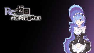 Re zero bluehair blackdress purplebg - blue hair free wallpaper for desktop