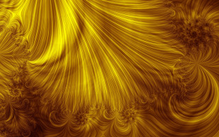 Yellow background wavy lines flowers - benoit b. mandelbrot free wallpaper