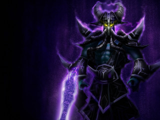 Demonic character purple light purple - brom free wallpaper