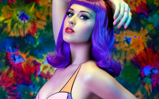 Purple hair bikini pop art - david lachapelle free wallpaper