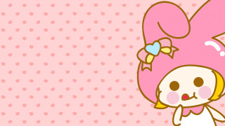 Cartoon character pink background polka - the corner free wallpaper