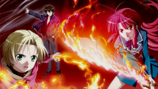 Anime characters fire background flames 3 - promotional image free wallpaper