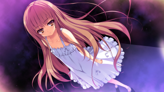 Girl long hair white dress 6 - the wind free wallpaper