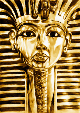 Gold mask black background pharaoh - a gold background free wallpaper