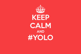 Keep calm yolo red background - a crown free wallpaper