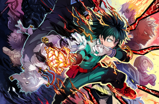 Green hair green shirt sword 2 - a green shirt holding free wallpaper