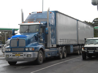 Semi truck street white truck - a trailer free wallpaper
