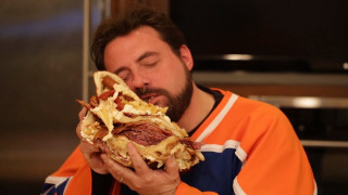 Man eating large sandwich meat - ed benedict free wallpaper