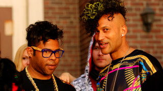 Two men afro hair smiling - two man free wallpaper