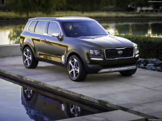 Black suv parked sidewalk lake 2 - a black suv free wallpaper