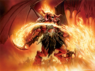 Demonic demon fireball back demon - a demonic demon free wallpaper