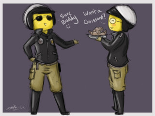 Cartoon couple holding food plate - one holding free wallpaper