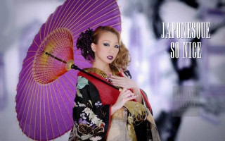 Woman kimono purple umbrella japanese - nice free wallpaper