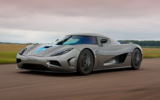 Silver sports car road field - a road next free wallpaper