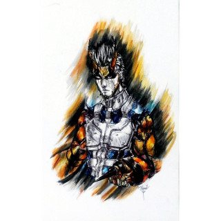 Man gun fire drawing artwork - him free wallpaper