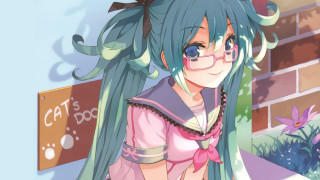 Girl long hair glasses brick - long hair and glasses free wallpaper
