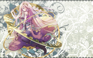 Anime purple hair gold frame - a purple hair free wallpaper