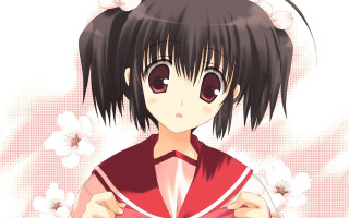 Anime girl flower spring school - outfit free wallpaper