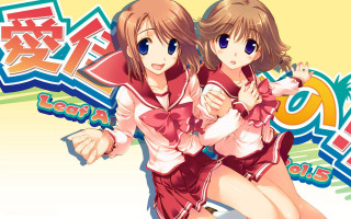 Two anime girls red white - outfit free wallpaper