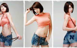 Woman short skirt top tie - a tie free wallpaper