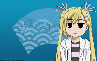 Cartoon character blonde hair black - a white jacket free wallpaper