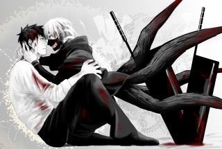 Couple people floor blood knife - a couple of people sitting next free wallpaper