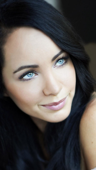 Woman long black hair blue 10 - daphne mcclure free wallpaper