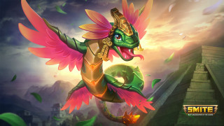 Green pink dragon gold crown - a pyramid free wallpaper