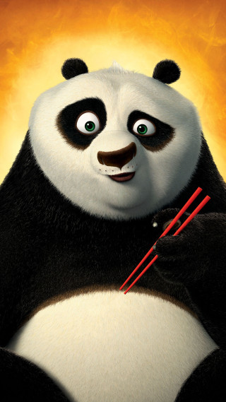 Panda red chopsticks surprised yellow - its paw free wallpaper