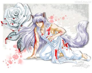 Woman long hair white dress 2 - fabien charuau free wallpaper