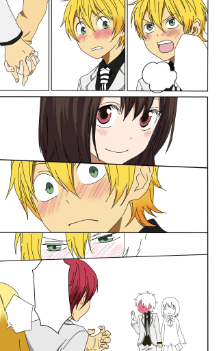 Anime characters expressions hair couple - the camera free wallpaper