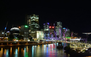 City skyline night bridge river 21 - andrew law free wallpaper