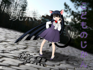 Anime girl cat ears tail 2 - ayako rokkaku free wallpaper