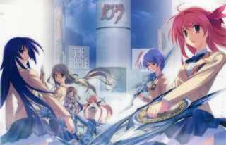 Anime girls tall building sky - a tall building free wallpaper