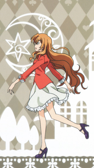 Cartoon girl red jacket star - a red jacket free wallpaper