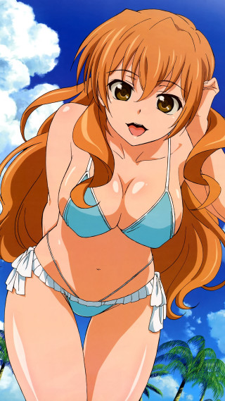Woman bikini sky hands hips - the wind free wallpaper