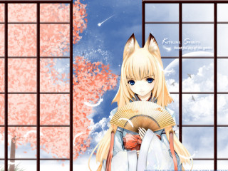 Anime girl fan sky window - sky free wallpaper