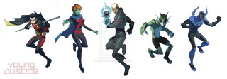 Cartoon characters group poses various - a group of cartoon characters free wallpaper