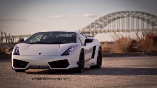 White sports car parked bridge 4 - a bridge and a bridge in the background free wallpaper