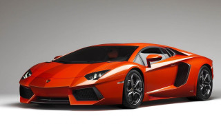Orange sports car white background 2 - nice free wallpaper