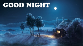 House woods night good night - full free wallpaper