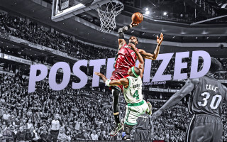 Basketball player jumping dunk crowd 3 - a stadium free wallpaper