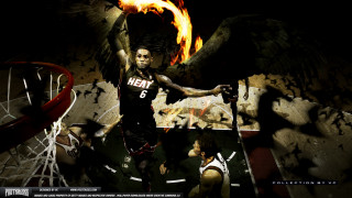 Basketball player fire hoop background - his hand and a fire free wallpaper