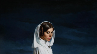 Woman white robe shawl dark - a painting of a woman free wallpaper